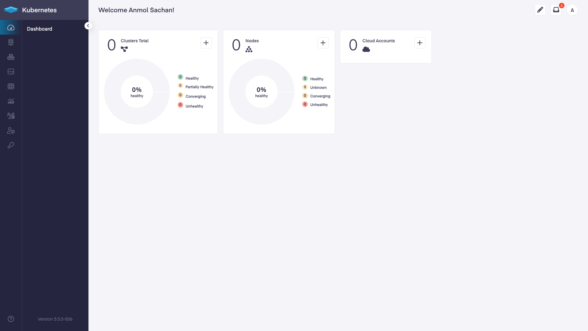 Platform9 – UI - Dashboard