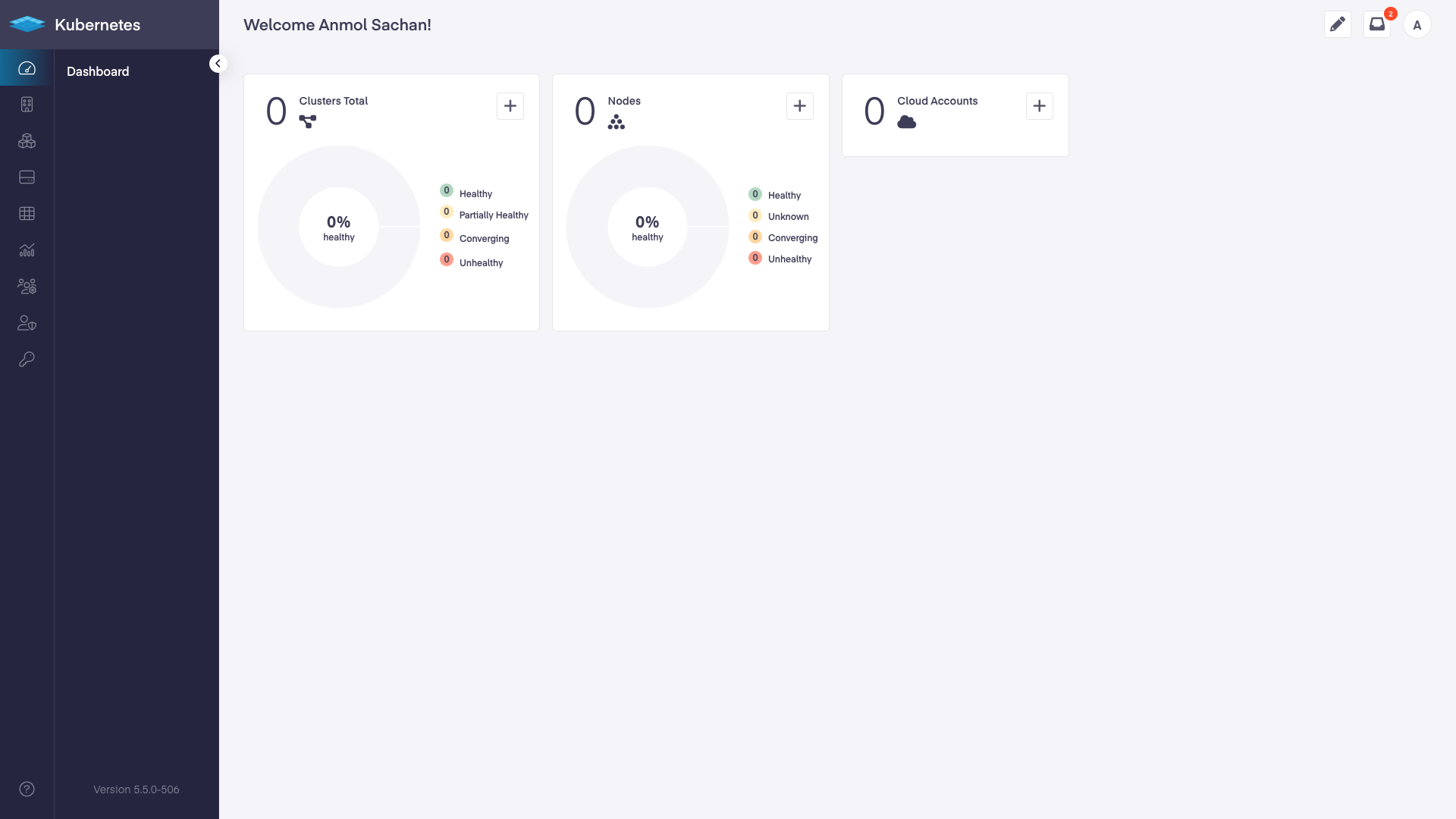Platform9 – UI - Dashboard